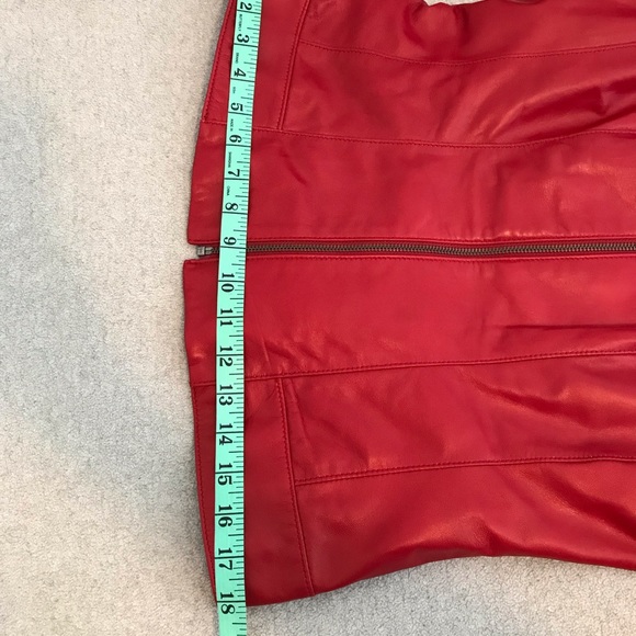 Danier | Red Italian Leather Jacket  XS ~ NWOT - Picture 12 of 15